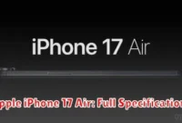 Apple iPhone 17 Air: Full Specifications