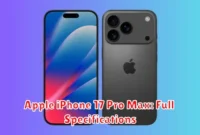 Apple iPhone 17 Pro Max: Full Specifications