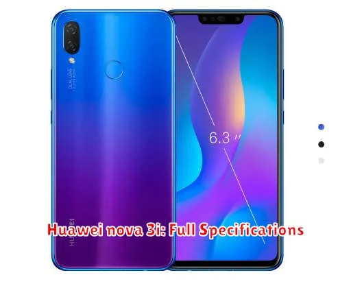 Huawei nova 3i: Full Specifications
