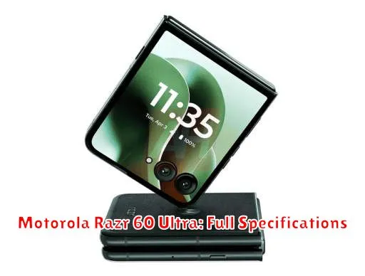 Motorola Razr 60 Ultra: Full Specifications