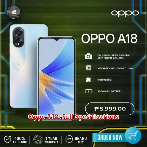 Oppo A18: Full Specifications