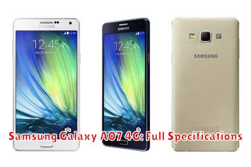 Samsung Galaxy A07 4G: Full Specifications